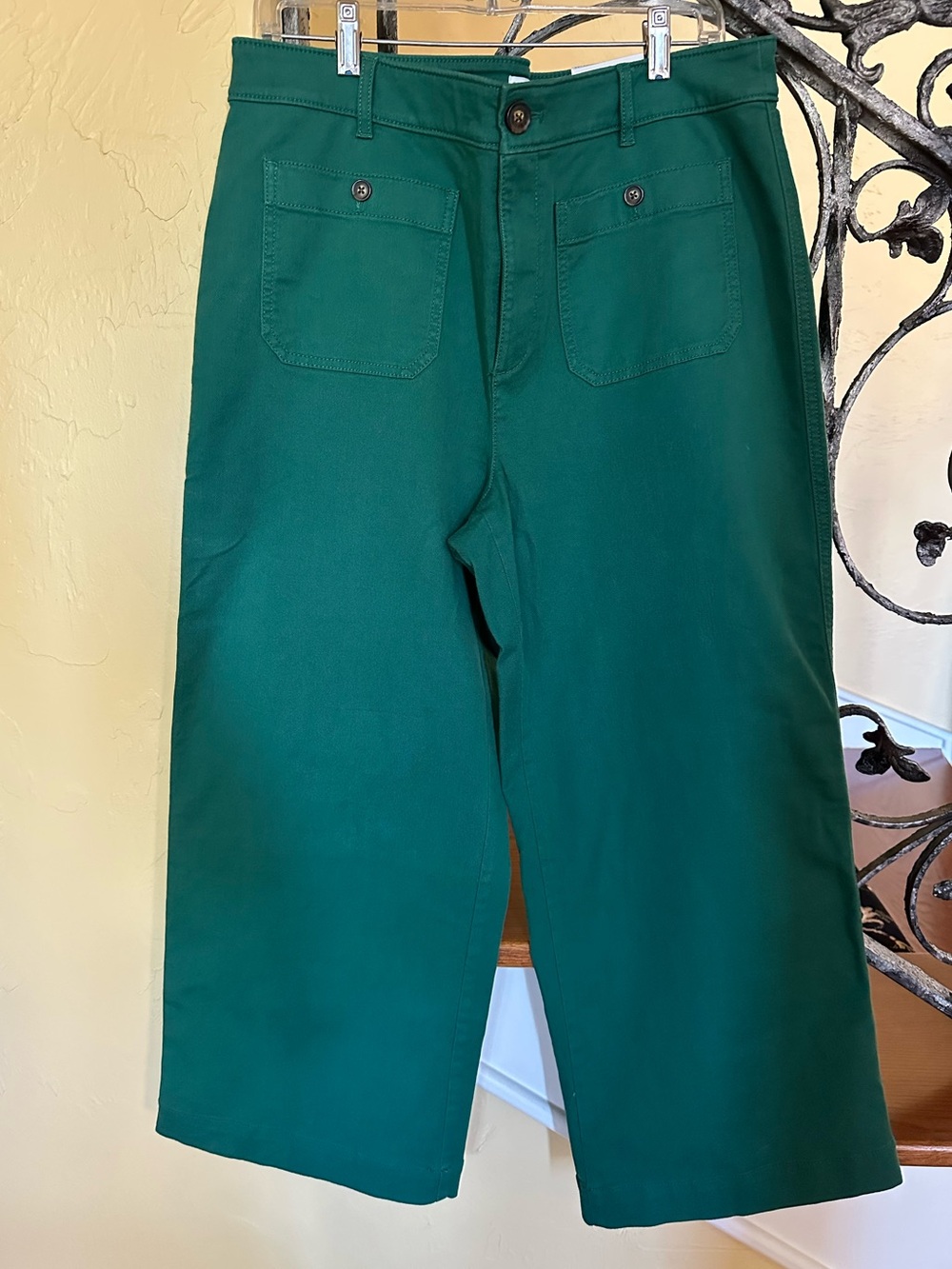 LOFT Palmer Green Wide-Leg Pants - NEW